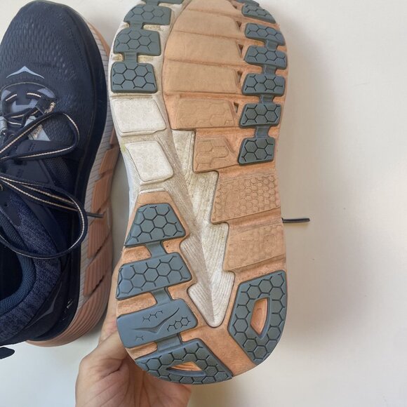 Hoka One One Women's Size 8 Gaviota 2 Running Shoe Navy and Peach - Picture 4 of 16